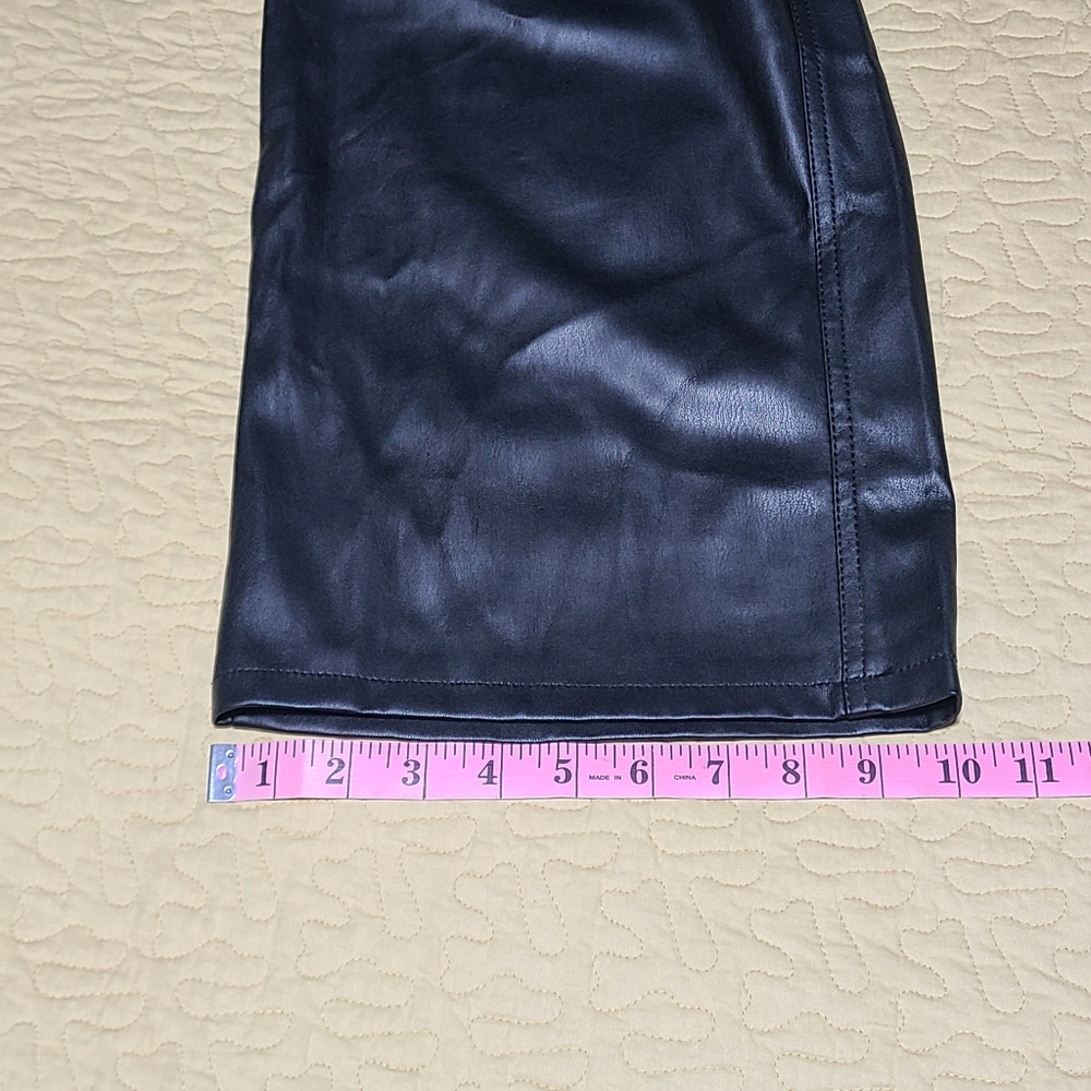 Bershka faux leather straight leg trouser pants size XL - Picture 15 of 16